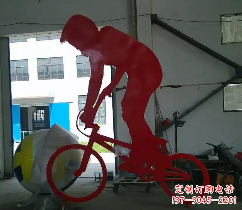 南通不锈钢自行车雕塑激发自行车运动的热情