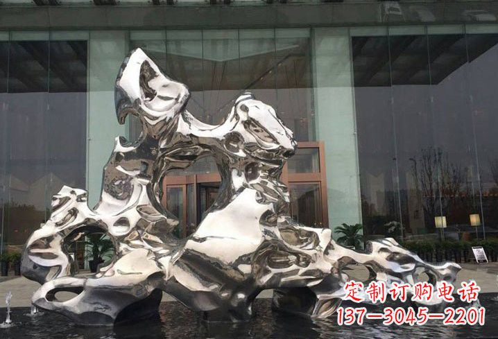 南通精美太湖石雕塑,不锈钢企业的杰作