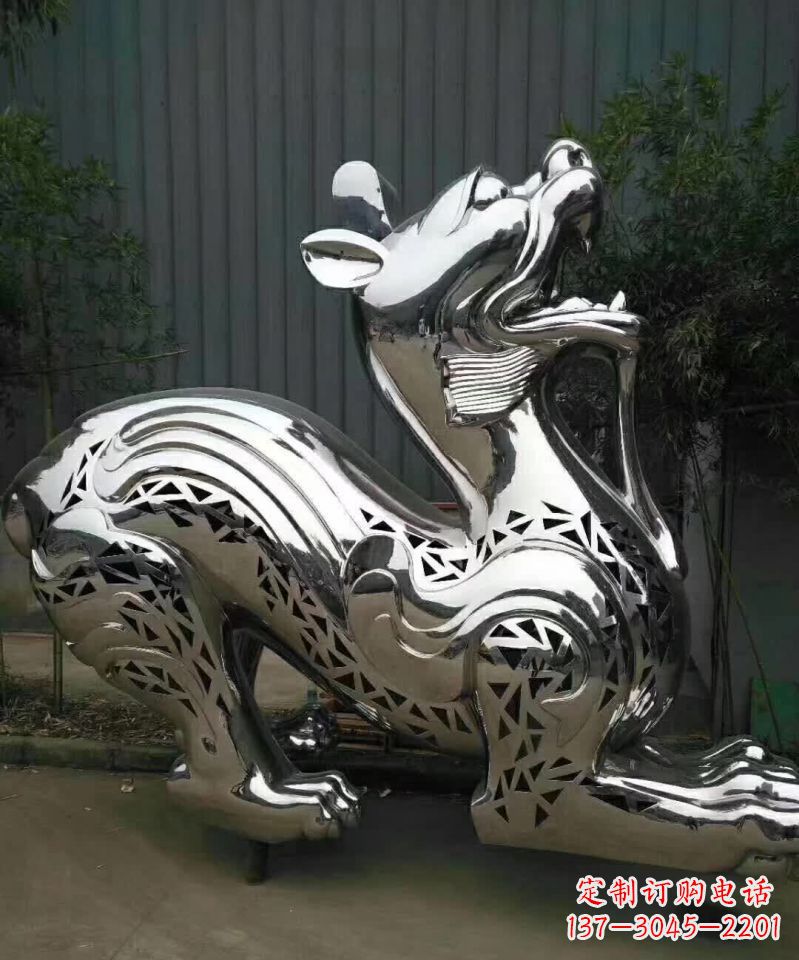 南通不锈钢麒麟象征着祥和与美好