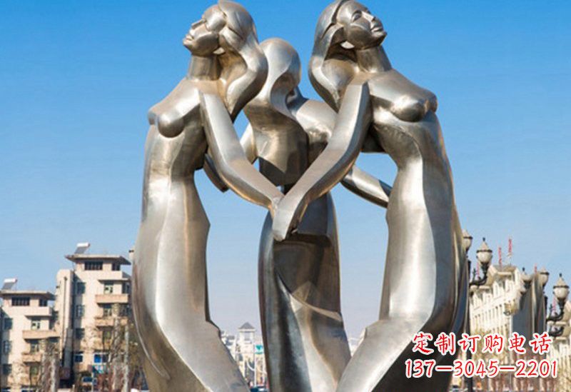 南通不锈钢女孩雕塑