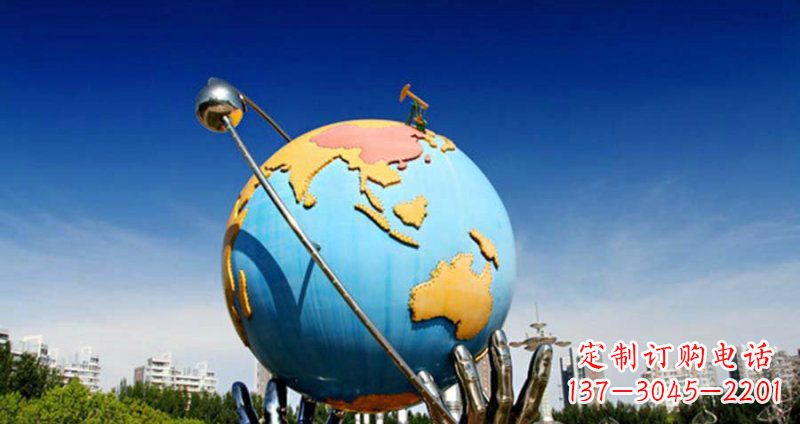 南通不锈钢地球雕塑一个充满环保意义的艺术品