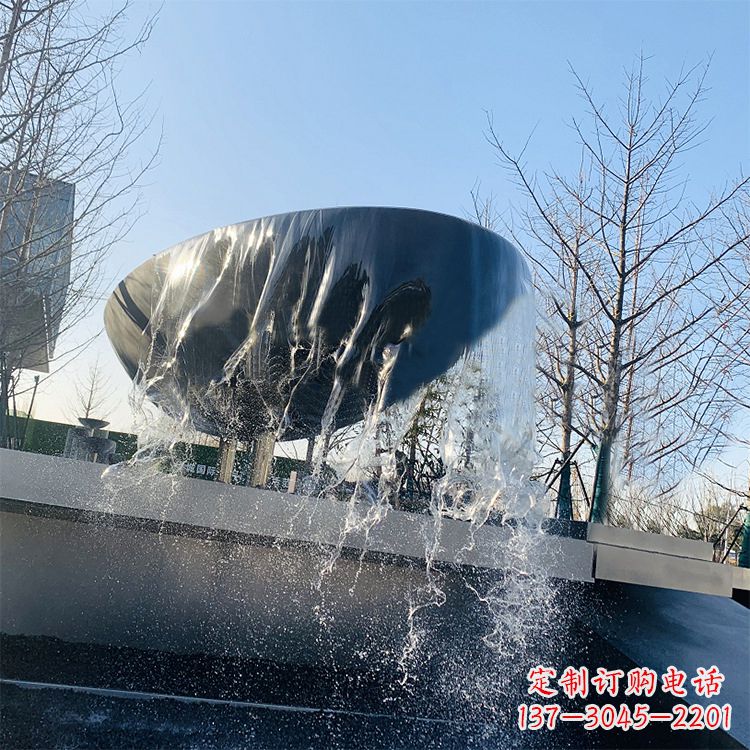 南通不锈钢水钵瀑布喷泉雕塑艺术与美感的完美结合