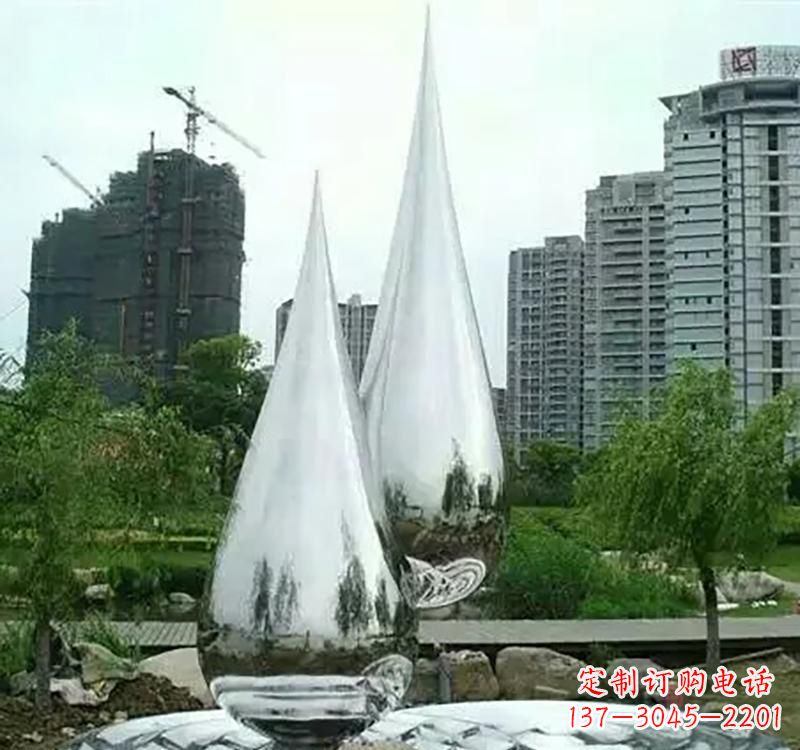 南通不锈钢水滴拱门雕塑