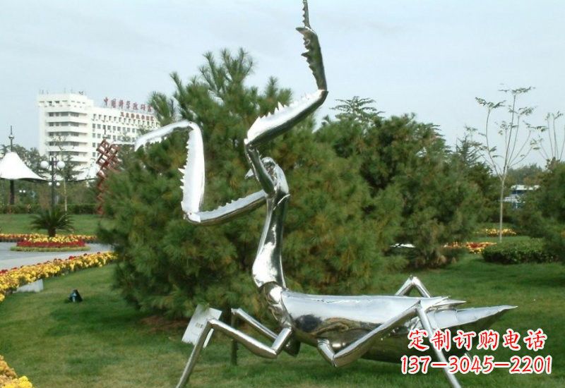 南通不锈钢螳螂雕塑艺术的精美结晶