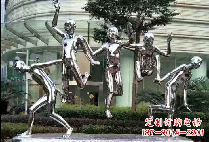 南通勇敢跳跃的儿童雕塑
