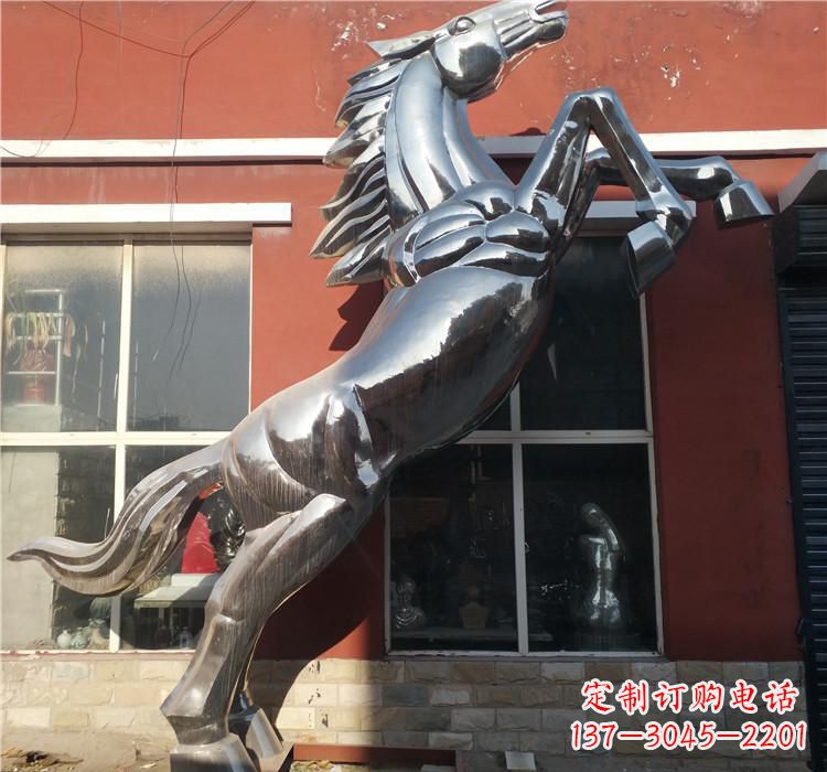南通不锈钢跳跃马雕塑