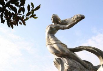 南通女娲传承中华神话的不锈钢雕塑