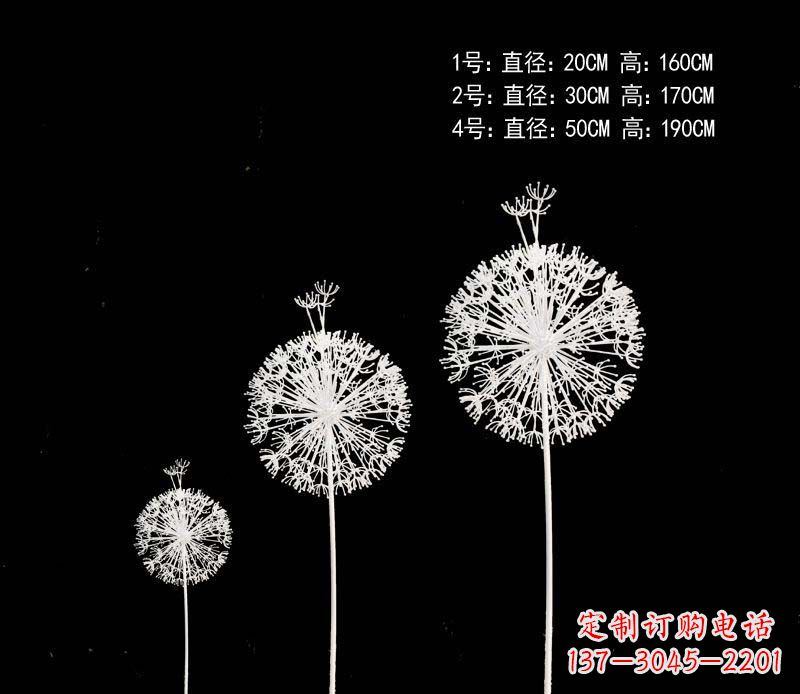 南通精美不锈钢铁艺蒲公英雕塑