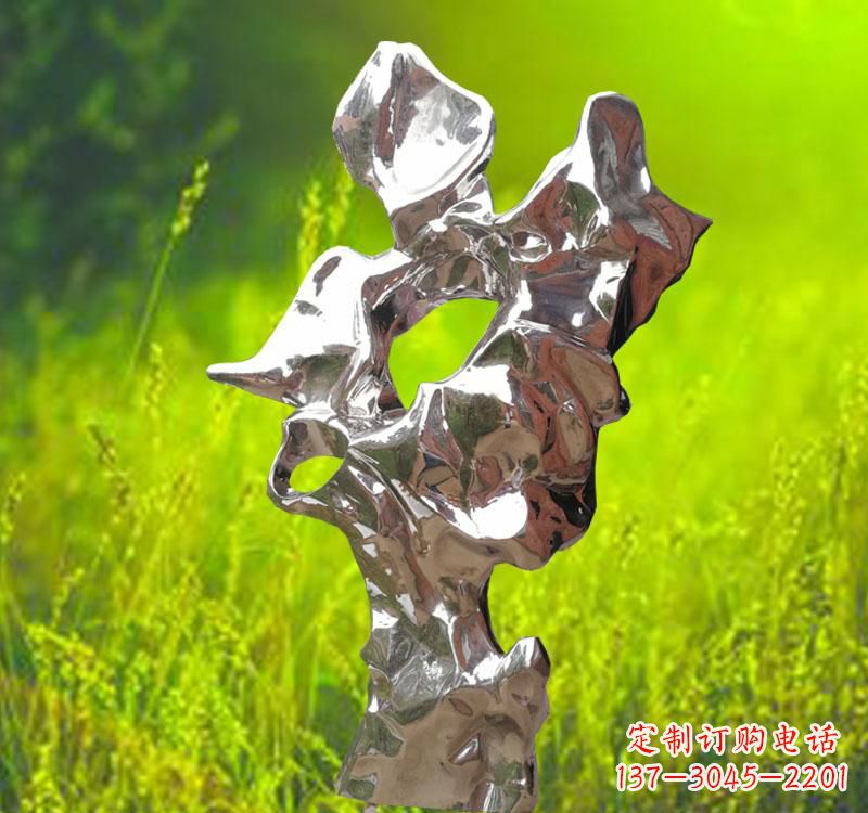 南通太湖石雕塑精致的不锈钢艺术
