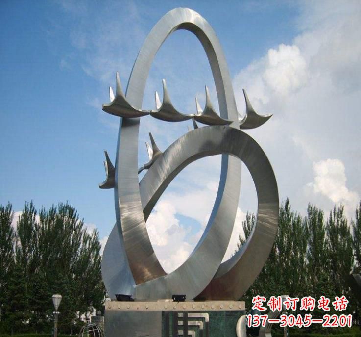 南通大雁飞翔——不锈钢现代大雁雕塑