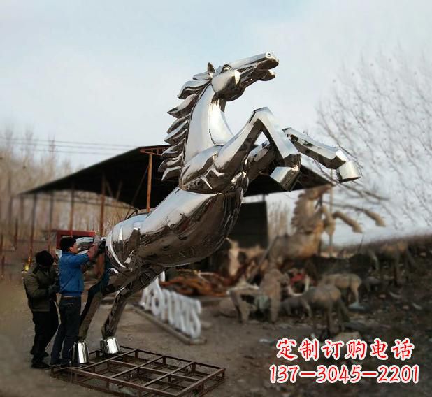 南通不锈钢现代动物马雕塑