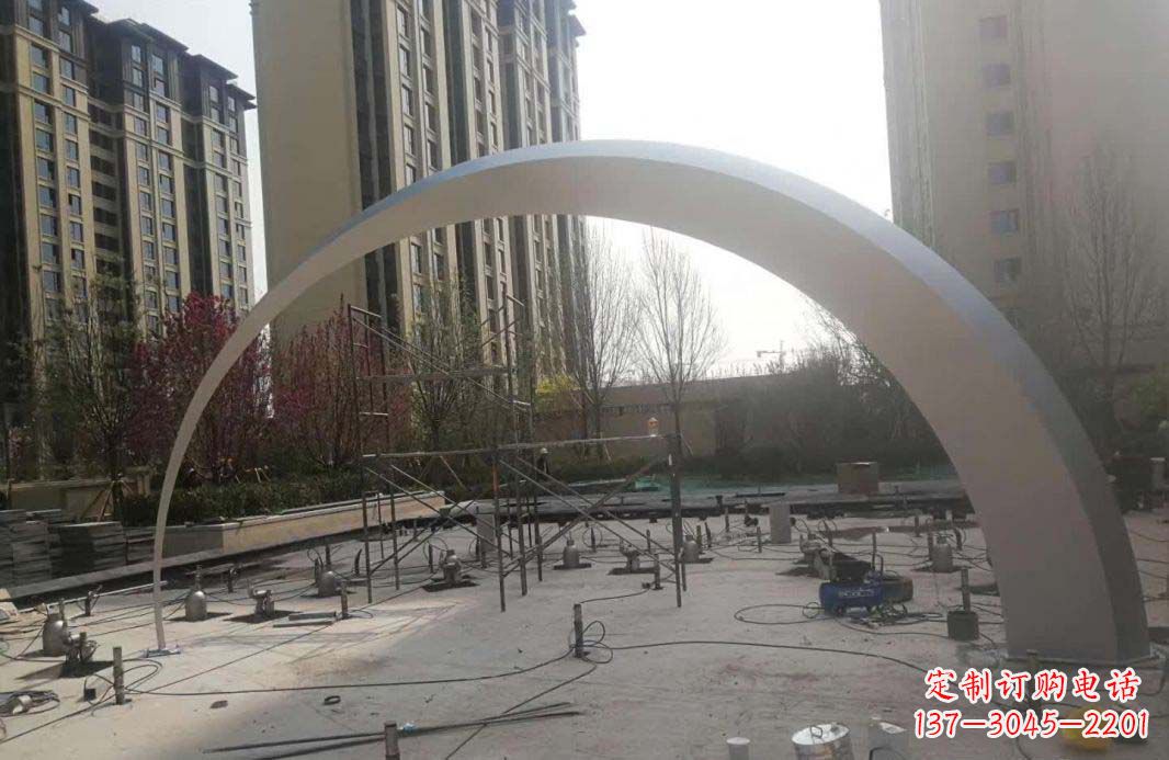 南通不锈钢小区拱门雕塑美化环境