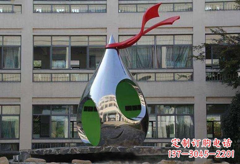 南通不锈钢校园水滴雕塑