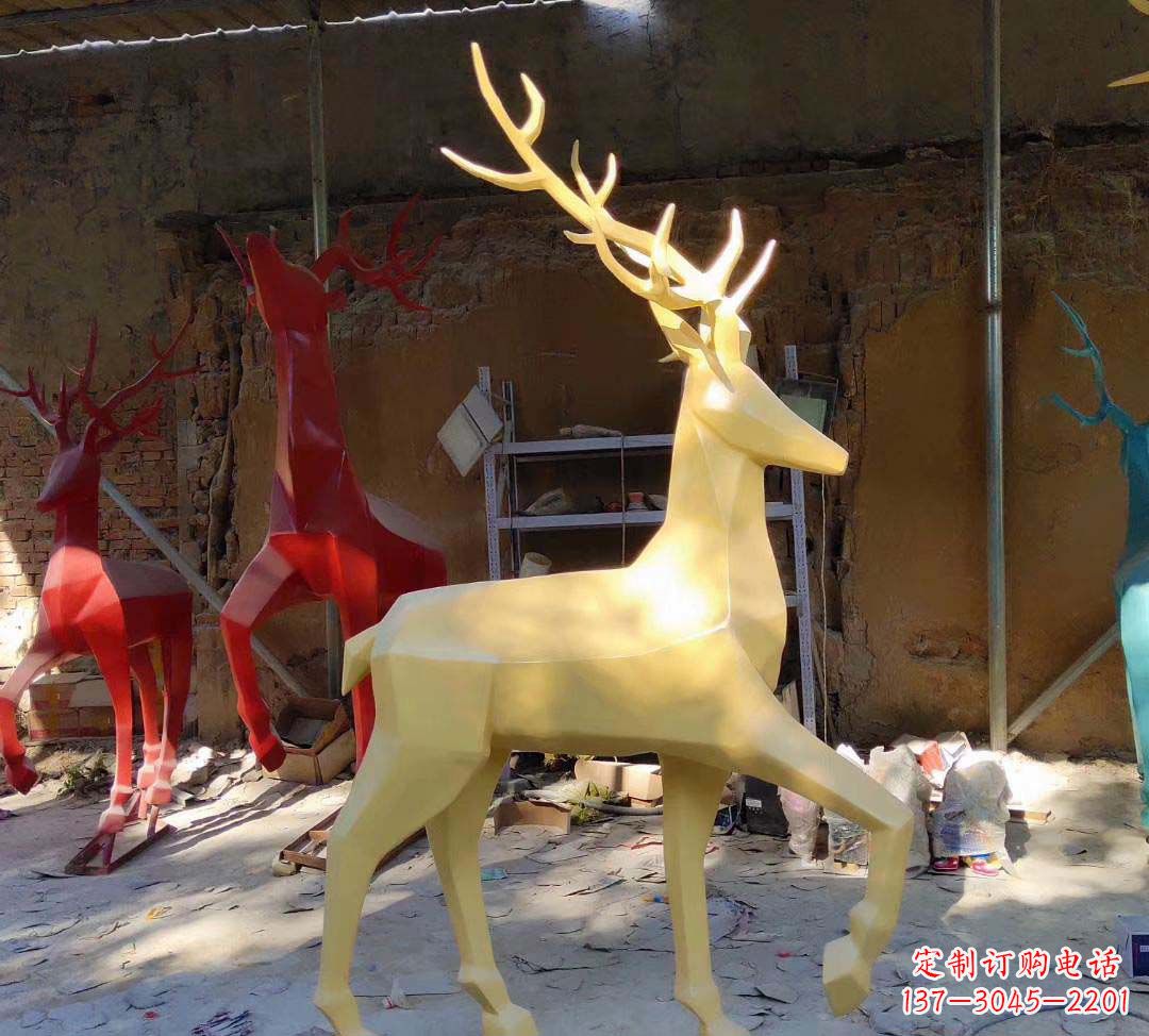 南通新款仿真不锈钢小鹿雕塑