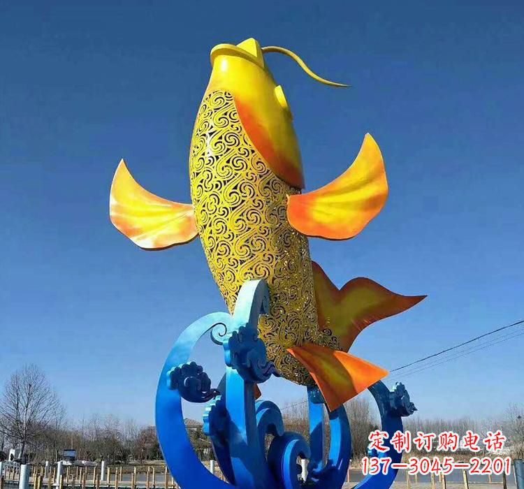 南通不锈钢艺术鲤鱼雕塑艺术之美与生活之灵