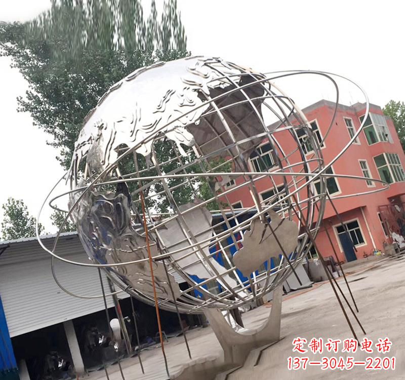 南通不锈钢艺术镂空地球仪雕塑