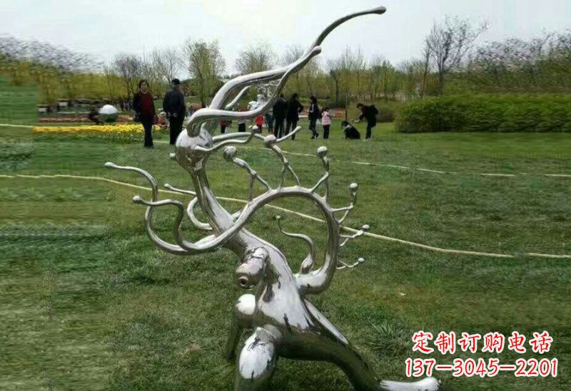南通不锈钢树枝雕塑精美的艺术装饰