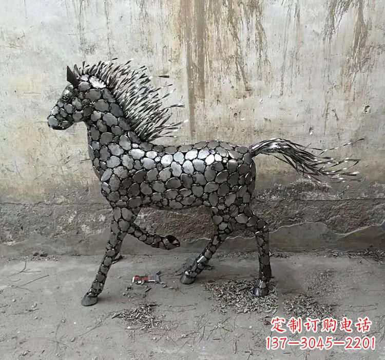 南通不锈钢园林动物马雕塑