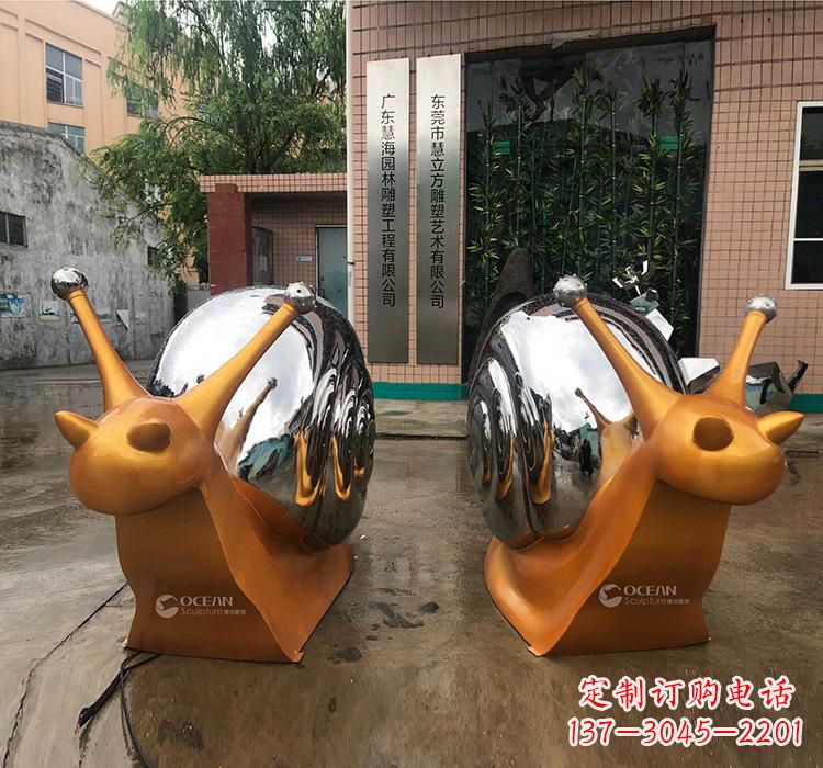 南通不锈钢蜗牛雕塑——精致美观的园林装饰