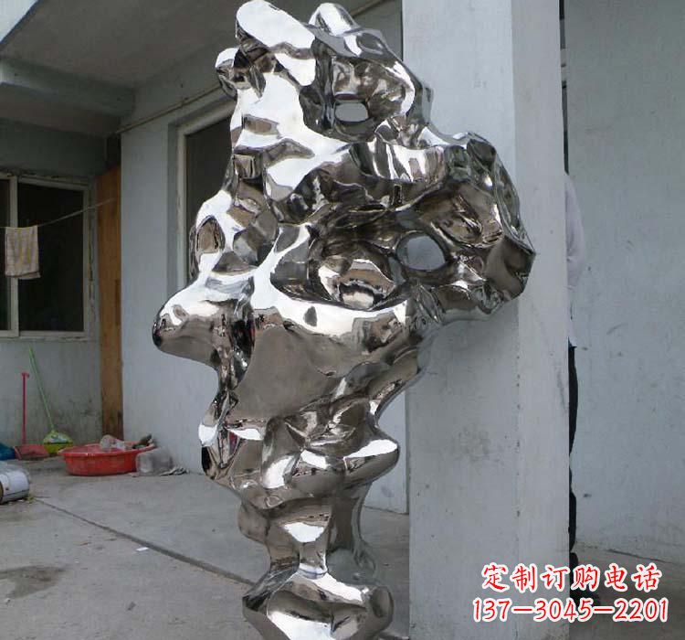 南通太湖石雕塑精美绝伦的不锈钢园林景观