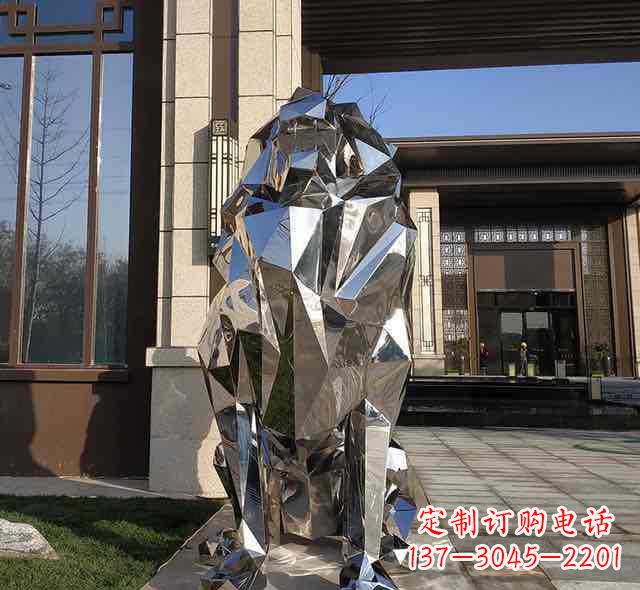 南通不锈钢狮子雕塑给园林带来神秘与力量