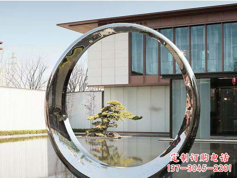 南通不锈钢月亮雕塑精美绝伦