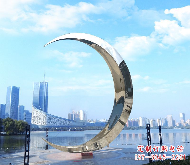 南通不锈钢月亮雕塑象征着美丽的月亮