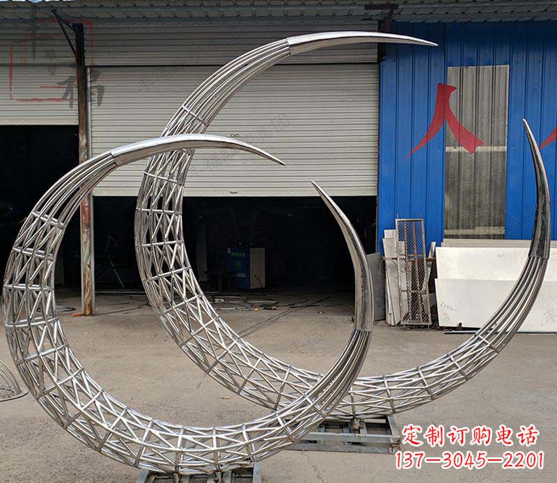 南通不锈钢月亮镂空摆件雕塑——让月亮闪耀你的家