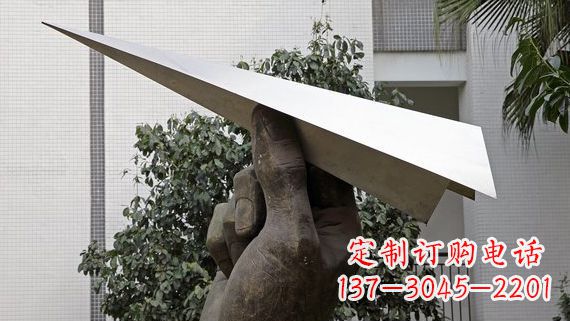 南通不锈钢纸飞机雕塑令人惊叹的艺术绝活