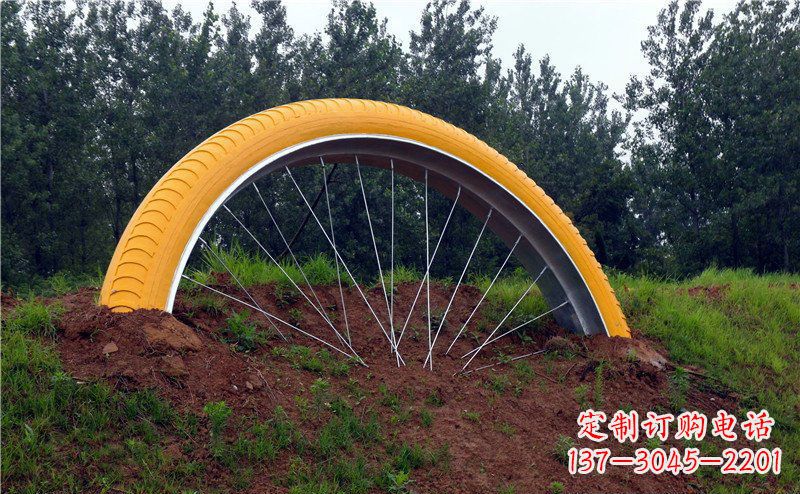 南通不锈钢自行车雕塑——景观美化的象征