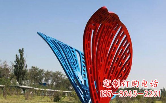 南通彩色不锈钢蝴蝶雕塑