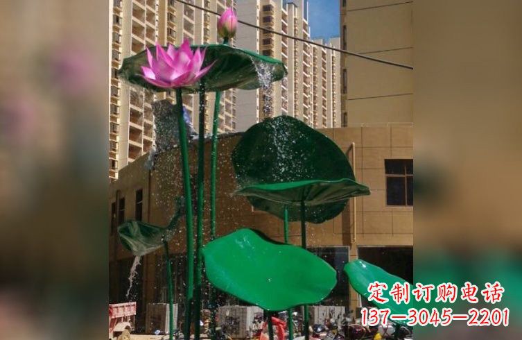 南通彩色不锈钢荷花雕塑美丽而富有寓意