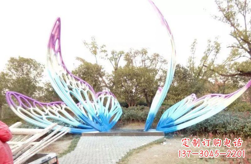 南通彩色不锈钢蝴蝶雕塑