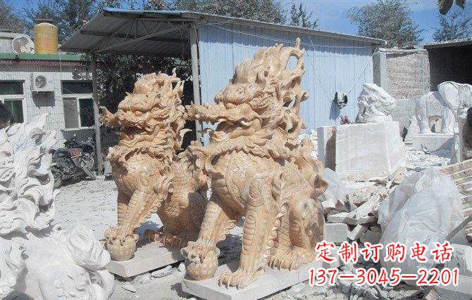 南通麒麟石雕一个具有传统文化精髓的艺术品