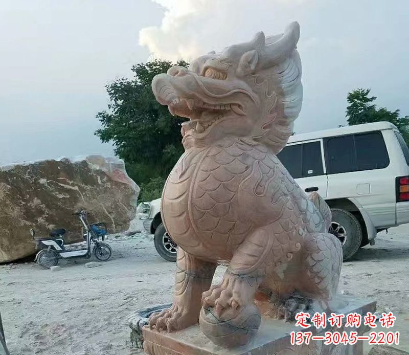 南通麒麟雕塑象征传统文化的精灵
