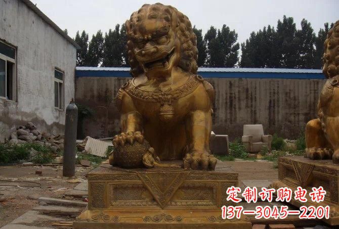 南通静谧的狮子雕塑精美的工艺与精神传承
