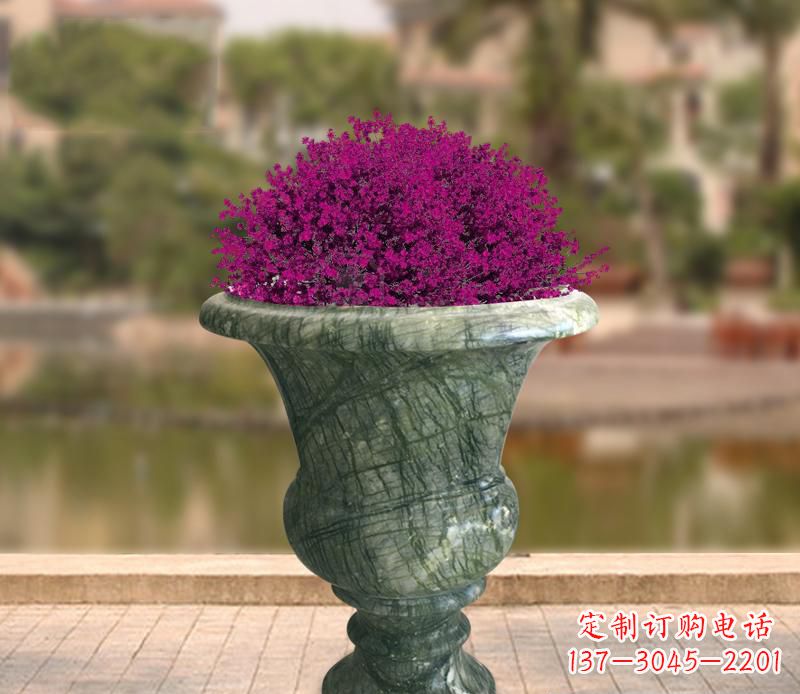 南通白玉景观花盆雕塑让你的景观更加美观