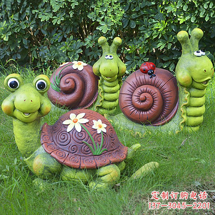 南通蜗牛雕塑——精致的草坪小动物装点