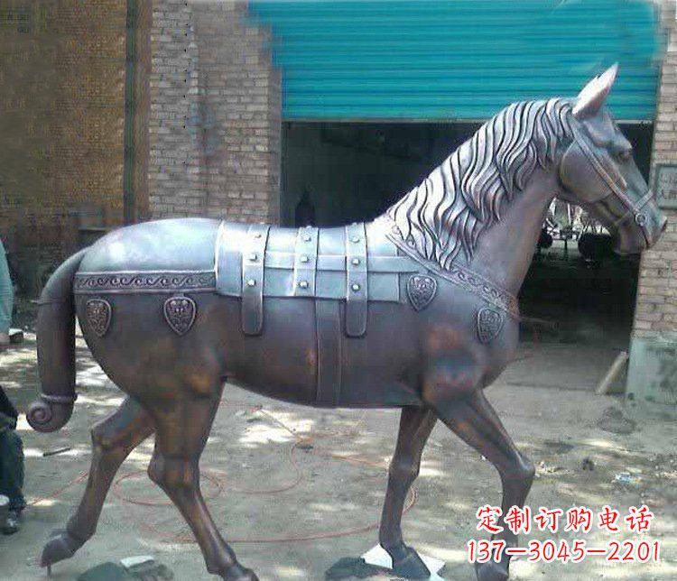 南通马铜雕塑传递草原动物的非凡魅力
