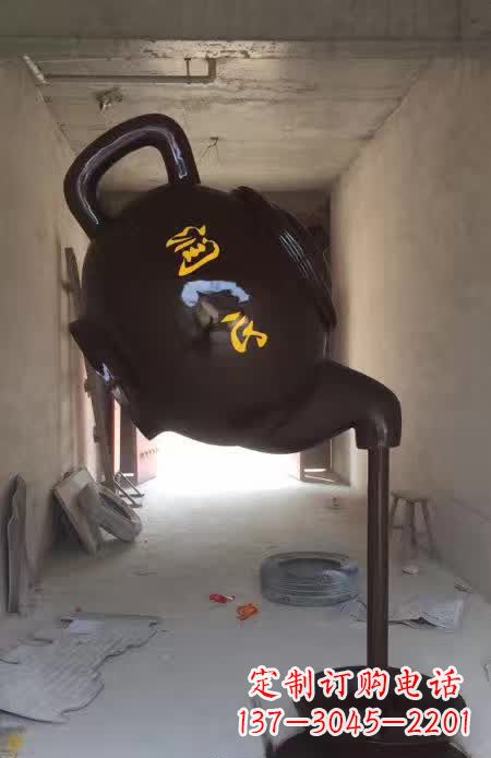 南通精美茶壶铜雕,让你赏心悦目