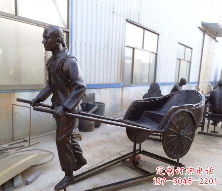 南通青铜车夫雕塑致敬车夫的贡献