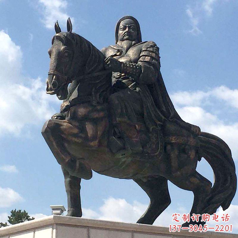 南通成吉思汗驰骋铜像象征着不朽的传奇