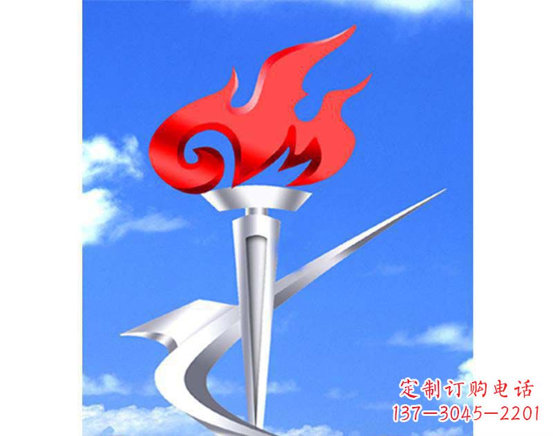 南通城市文化的象征——不锈钢火炬雕塑