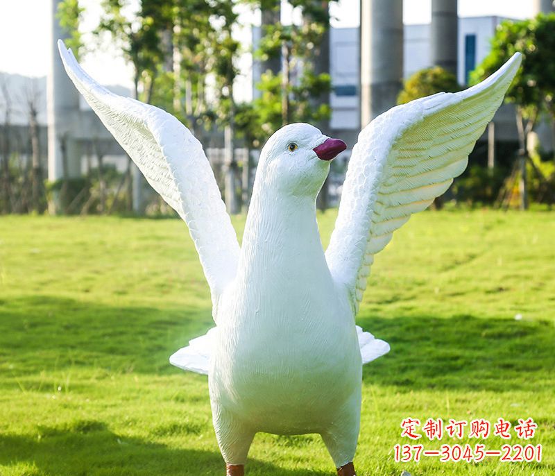南通和平鸽雕塑传递和平信息