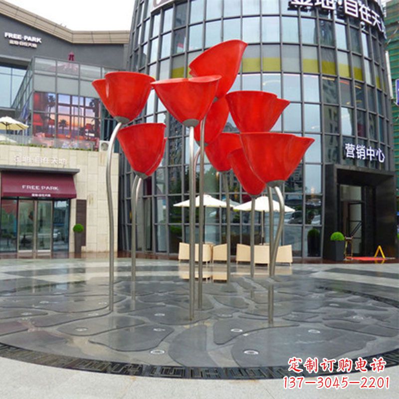 南通玫瑰雕塑点缀城市景观的绚烂之美