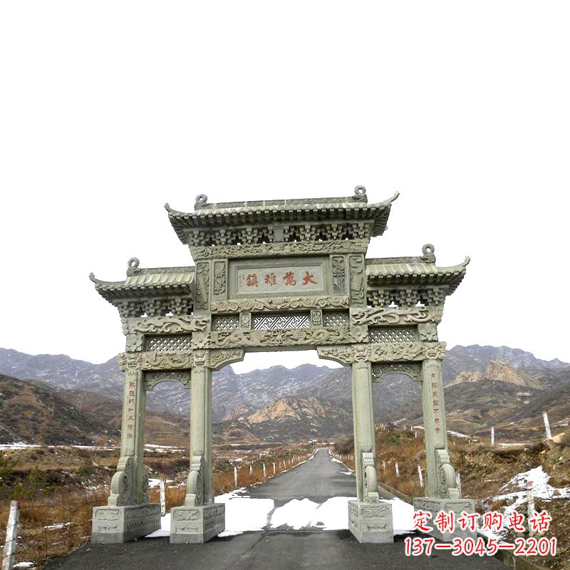 南通三门石牌坊雕塑——古韵依旧