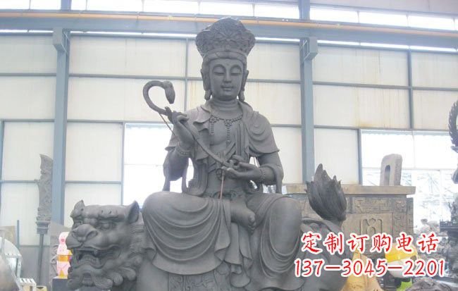南通文殊菩萨坐狮子雕塑