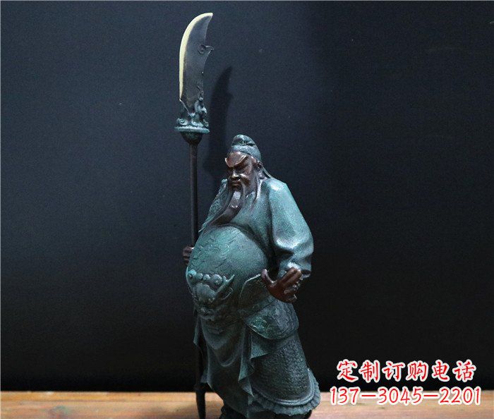 南通玻璃钢仿铜关公雕塑