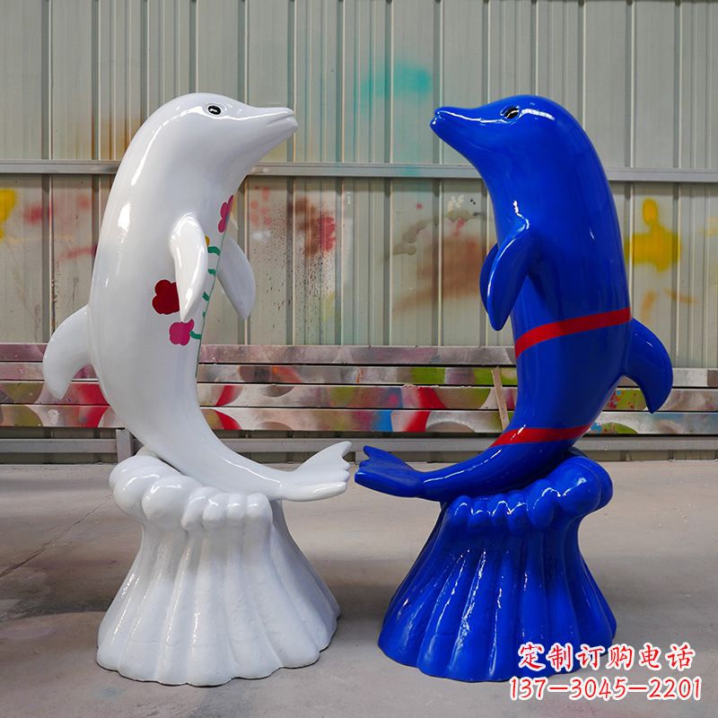 南通海豚雕塑美丽的景观装置