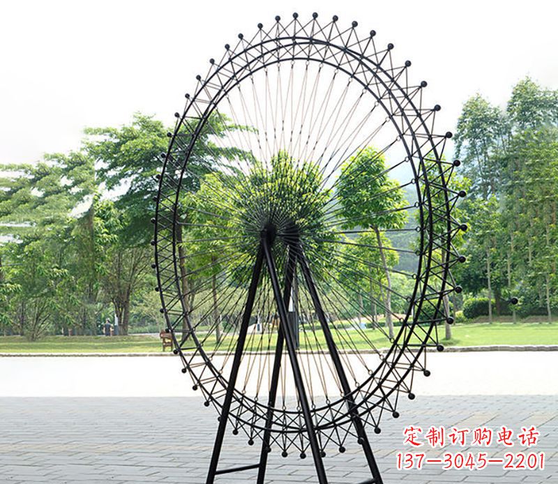 南通不锈钢摩天轮雕塑视觉与空间的结合